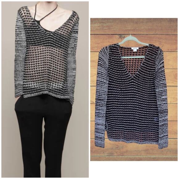 HELMUT LANG Open Knit Marled Pullover - Picture 1 of 10